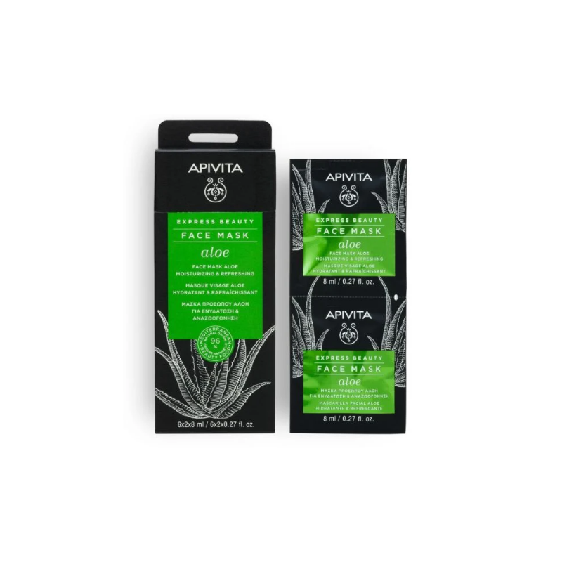 APIVITA EXPRESS BEAUTY FACE MASK ALOE 6*2*8ML APIVITA EXPRESS BEAUTY FACE MASK ALOE 6*2*8ML