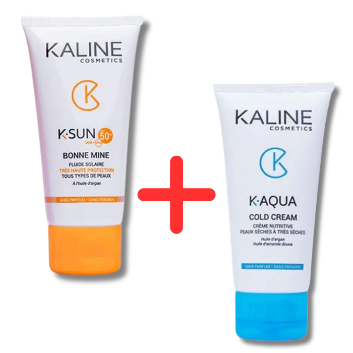 KALINE PACK CREME SOLAIRE FLUIDE BONNE MINE + COLD CREME KALINE PACK CREME SOLAIRE FLUIDE BONNE MINE + COLD CREME