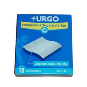 URGO COMPRESSES DE GAZE STERILES 30CM×30CM 10 SACHETSURGO COMPRESSES DE GAZE STERILES 30CM×30CM 10 SACHETS