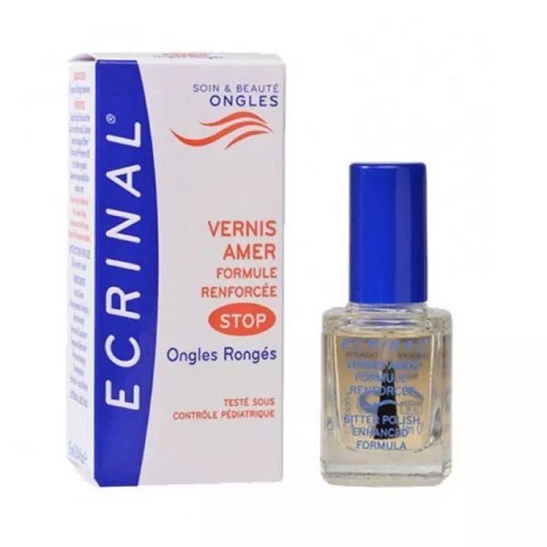 ECRINAL Vernis Amer Formule Renforcée - Stop aux Ongles Rongés, Onychophagie - Dès 3 Ans - Fl/10ml ECRINAL Vernis Amer Formule Renforcée - Stop aux Ongles Rongés, Onychophagie - Dès 3 Ans - Fl/10ml