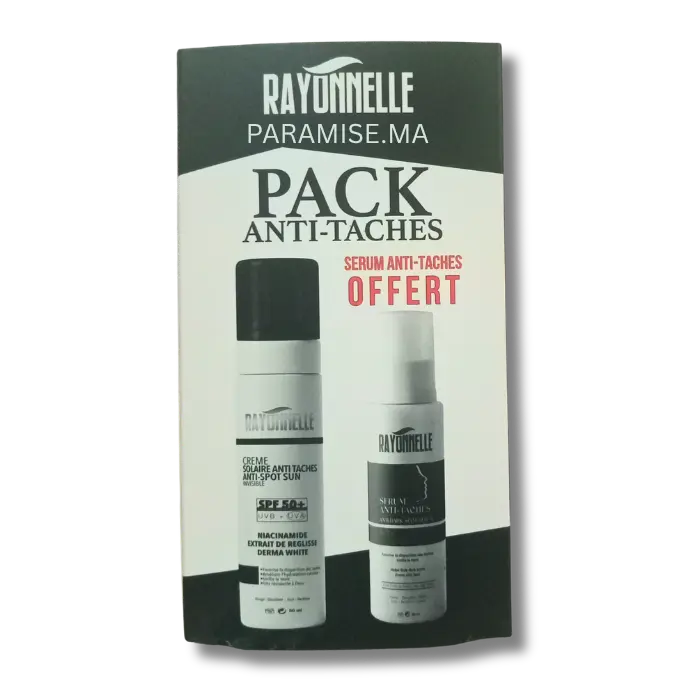 RAYONNELLE PACK ANTI-TACHE (CRÉME SOLAIRE + SÉRUM ANTI -TACHE RAYONNELLE PACK ANTI-TACHE (CRÉME SOLAIRE + SÉRUM ANTI -TACHE